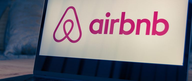Houston, Texas / United States of America - 08/2/2019: Airbnb logo displayed on computer laptop screen